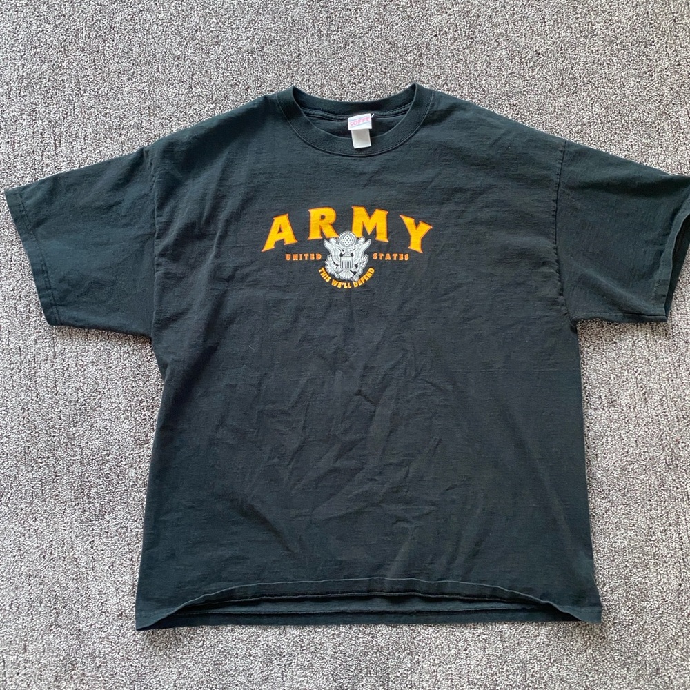 Black Army Graphic T-Shirt